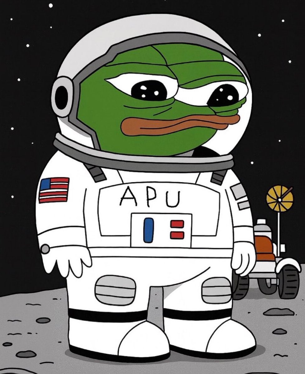 Apu astronaut standing on the moon